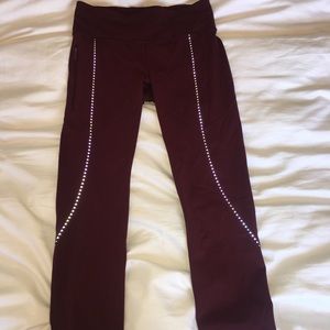 Lululemon 7/8 maroon leggings